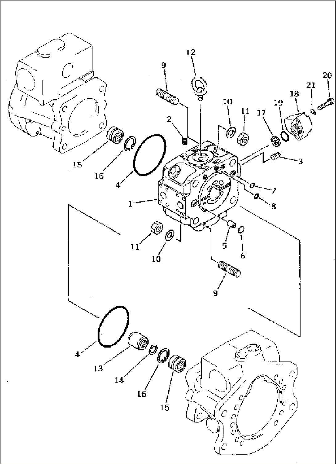 HYDRAULIC PUMP¤ END CAP (WITH OLSS)