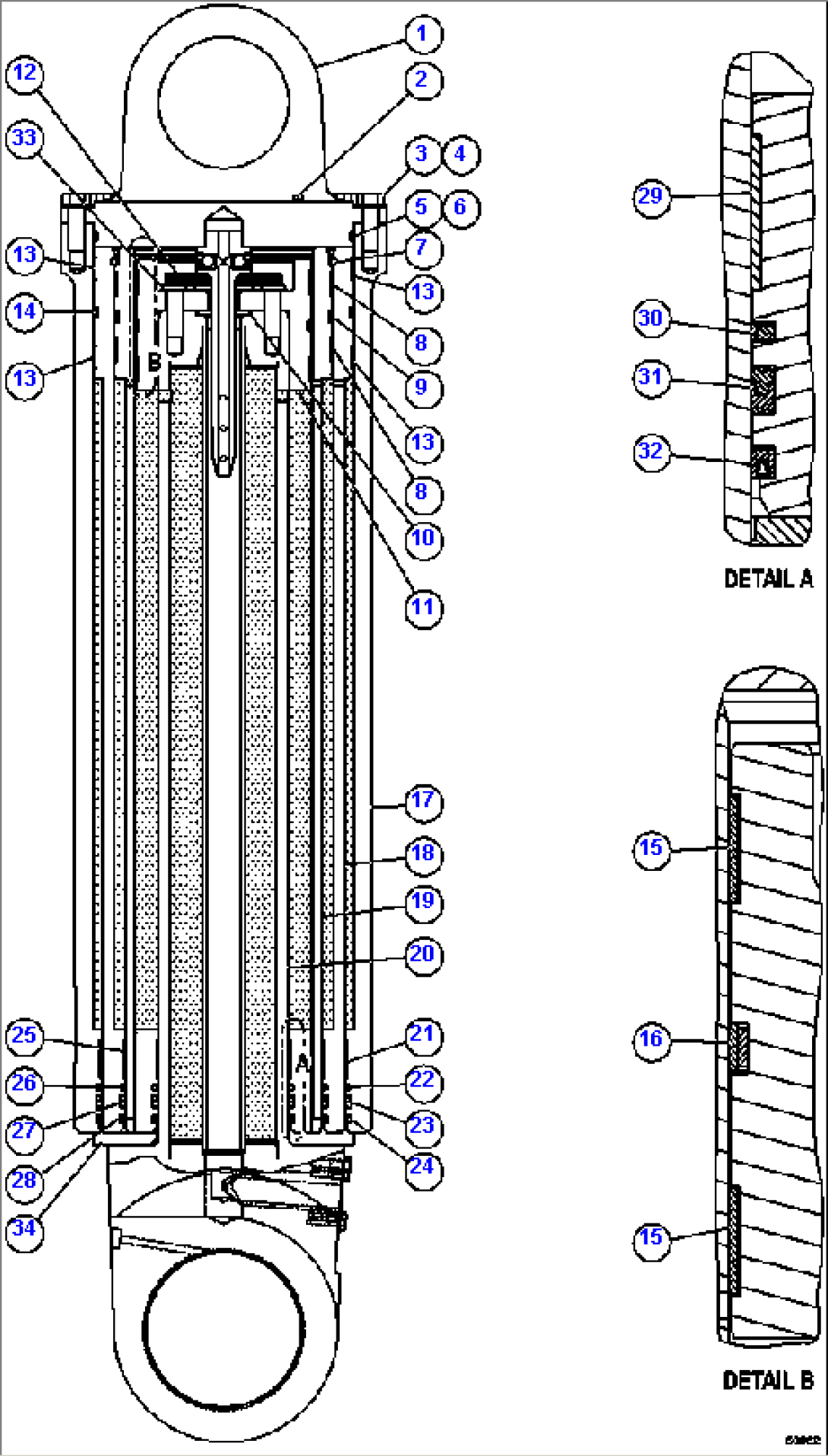 HOIST CYLINDER ASSEMBLY (EM8356)