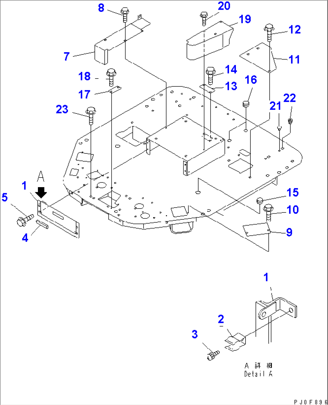 FLOOR (PLATE AND MOUNTING)(#54095-)