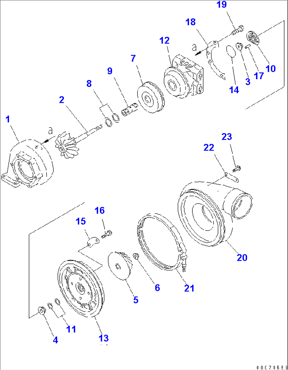 TURBOCHARGER (KTR110-E44B¤444B) (INNER PARTS)(#20660-)