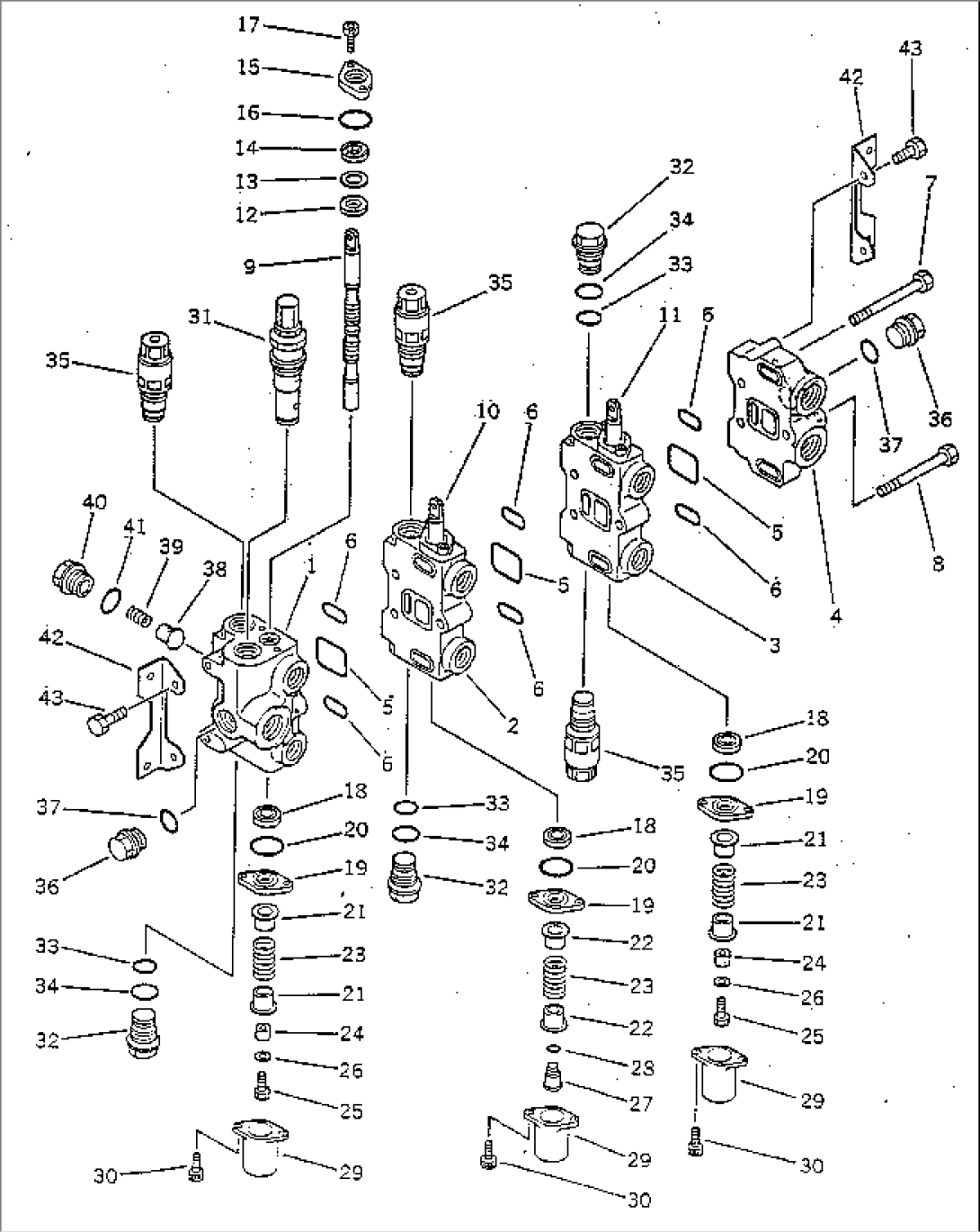 HYDRAULIC CONTROL VALVE (BOOM) (1/2)