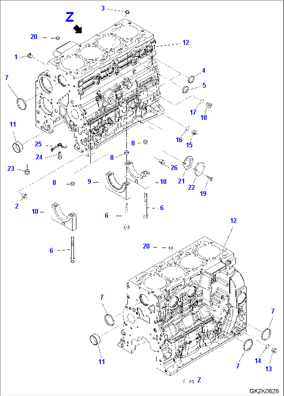 CYLINDER BLOCK (1/2)