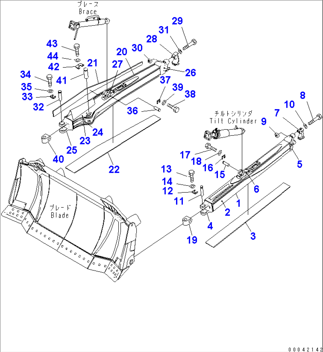 DOZER FRAME (REINFORCED TYPE)(#80001-)
