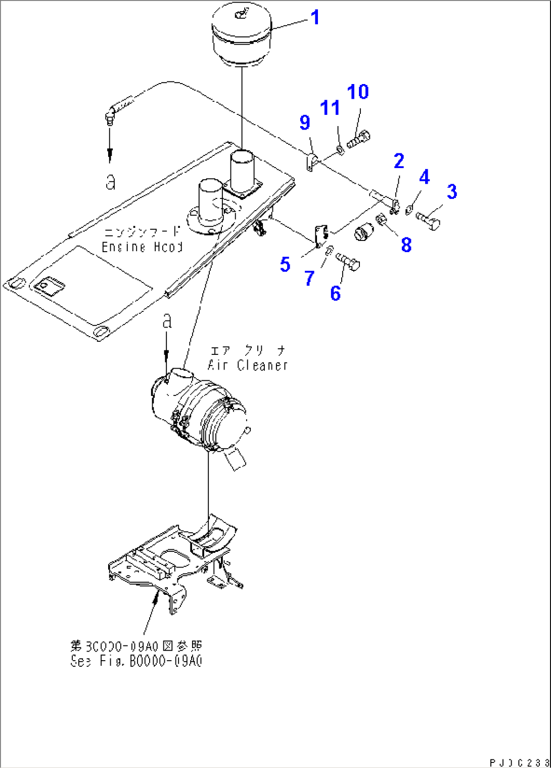 PRE-CLEANER AND AIR CLEANER MOUNTING