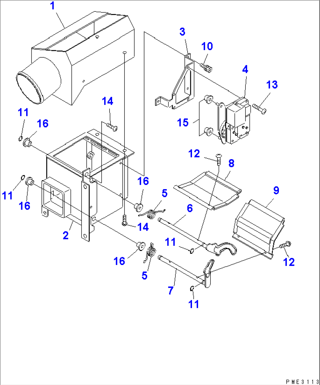 FLOOR FRAME (AIR CONDITIONER DUCT INNER PARTS)