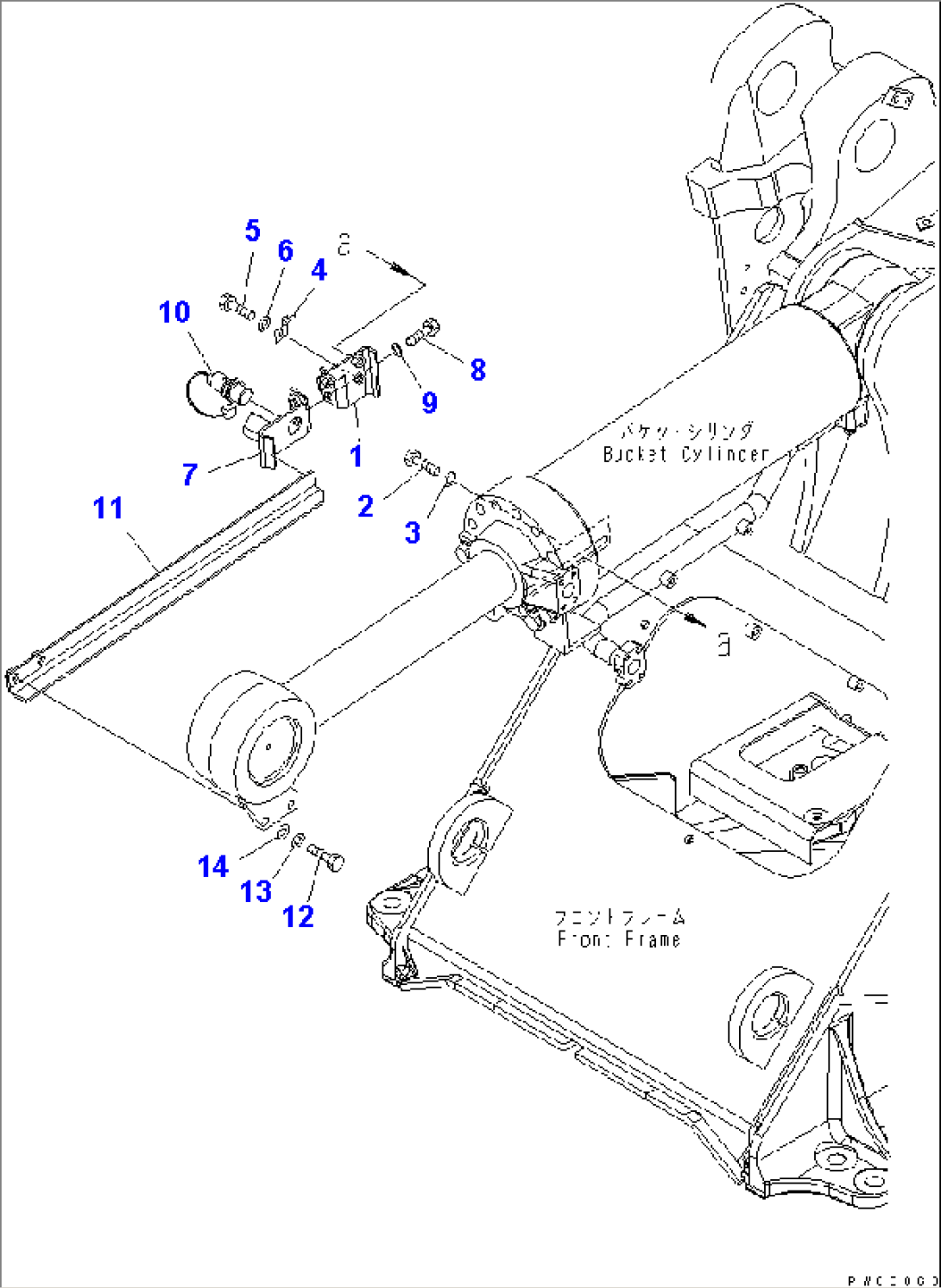 BUCKET POSITIONER (FOR DUMPING FORK)