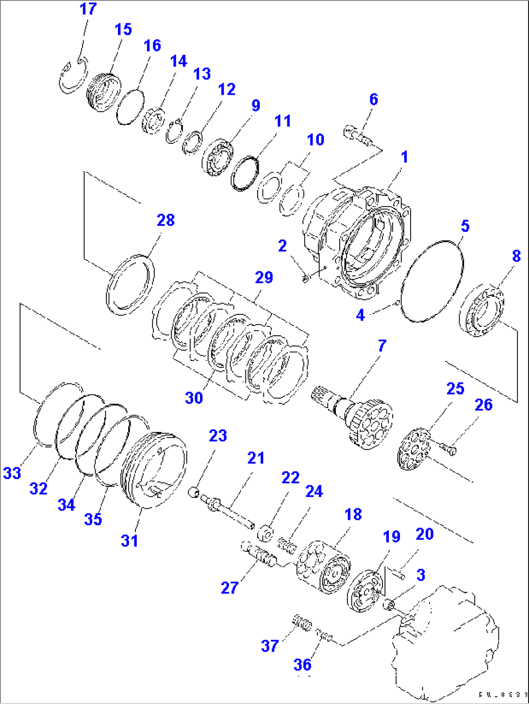 TRAVEL MOTOR (1/3)(#15039-)