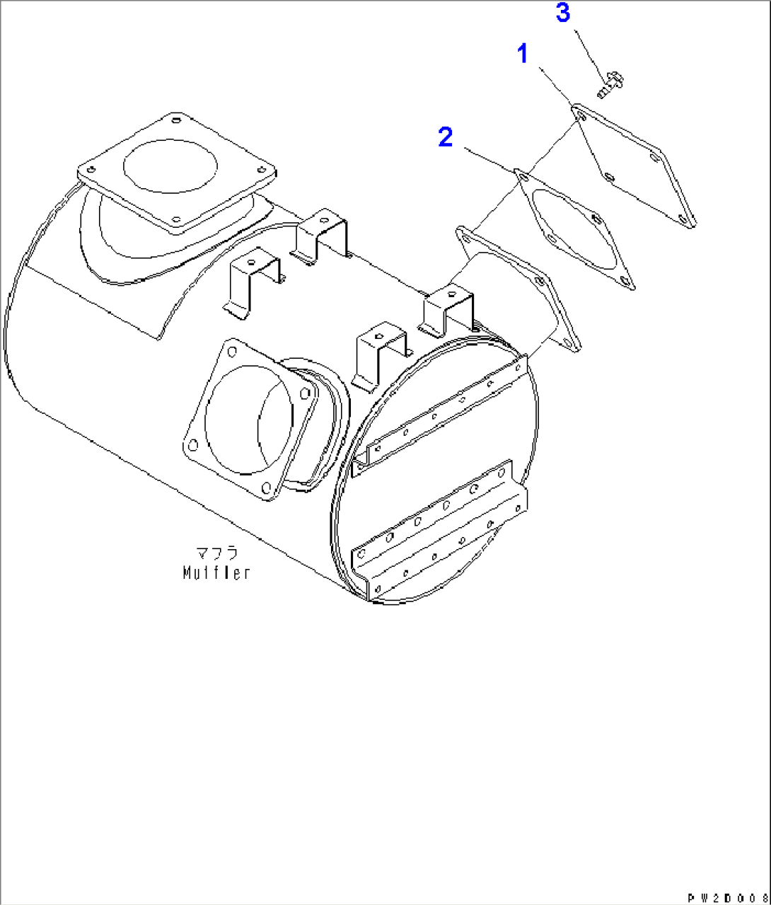 EXHAUST PIPING (SHUTTER PLATE)(#1001-1172)