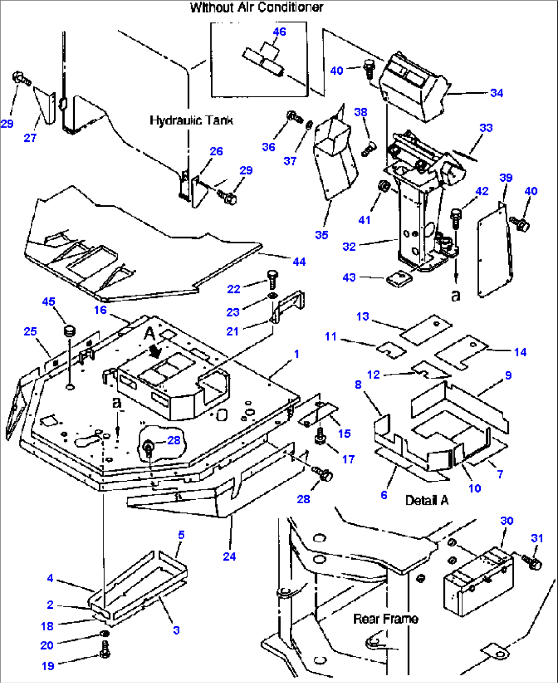 FLOOR FRAME AND DASHBOARD