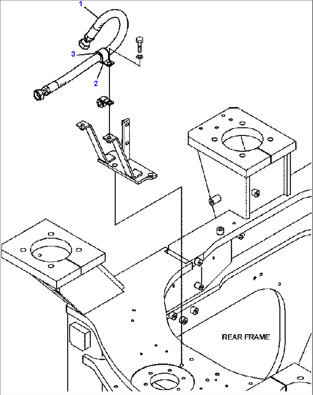 H4410-08A1 HYDRAULIC STEERING PIPING STEERING DRAIN LINE (JOYSTICK STEERING)