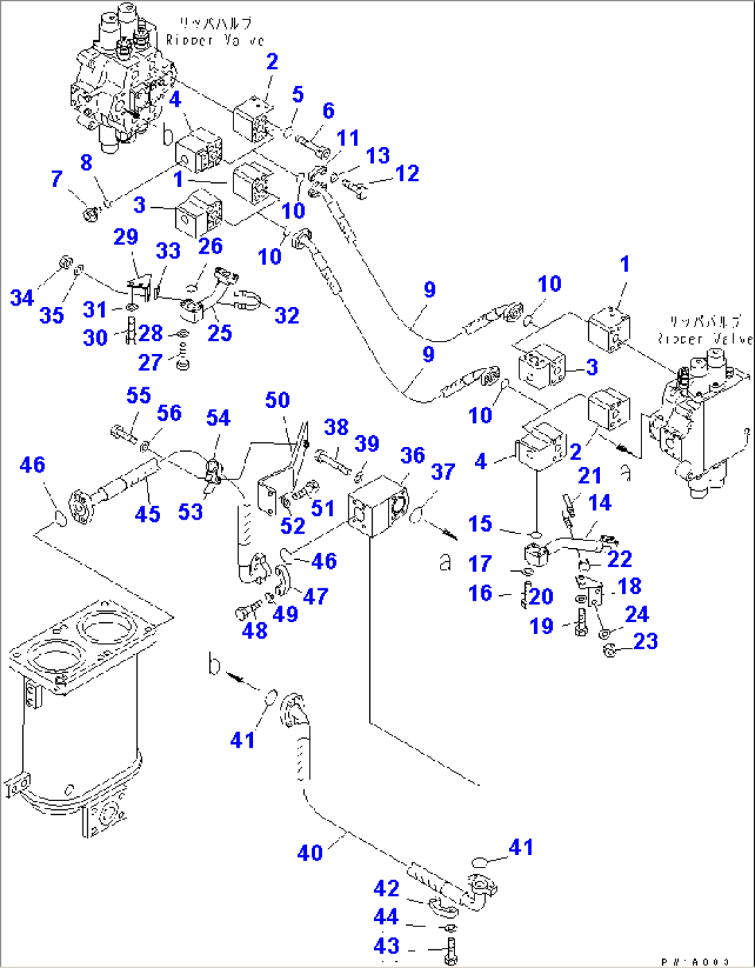 HYDRAULIC PIPING (RIPPER VALVE)(#10043-)