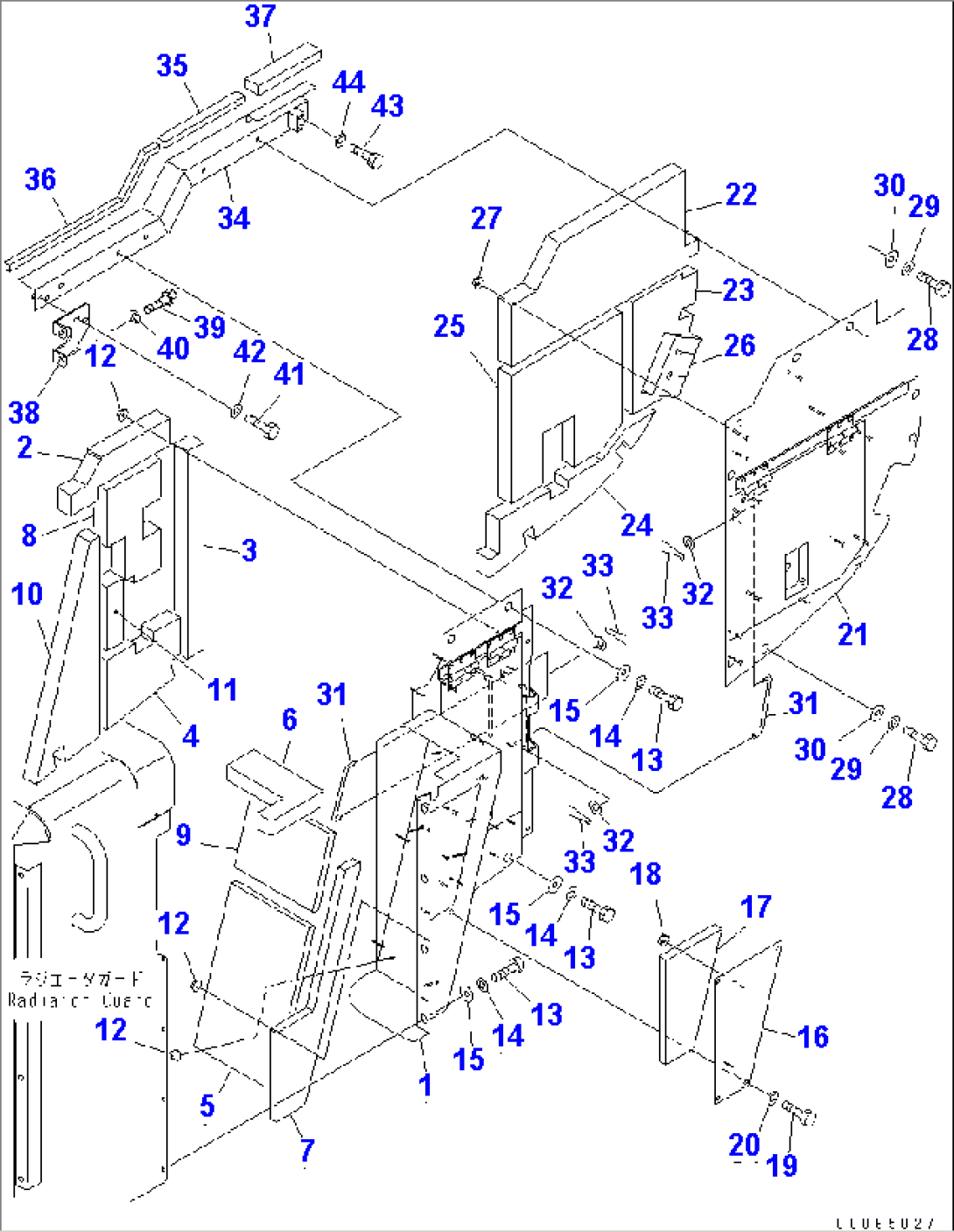 ENGINE SIDE COVER (L.H.) (LOW NOISE SPEC)(#3001-)