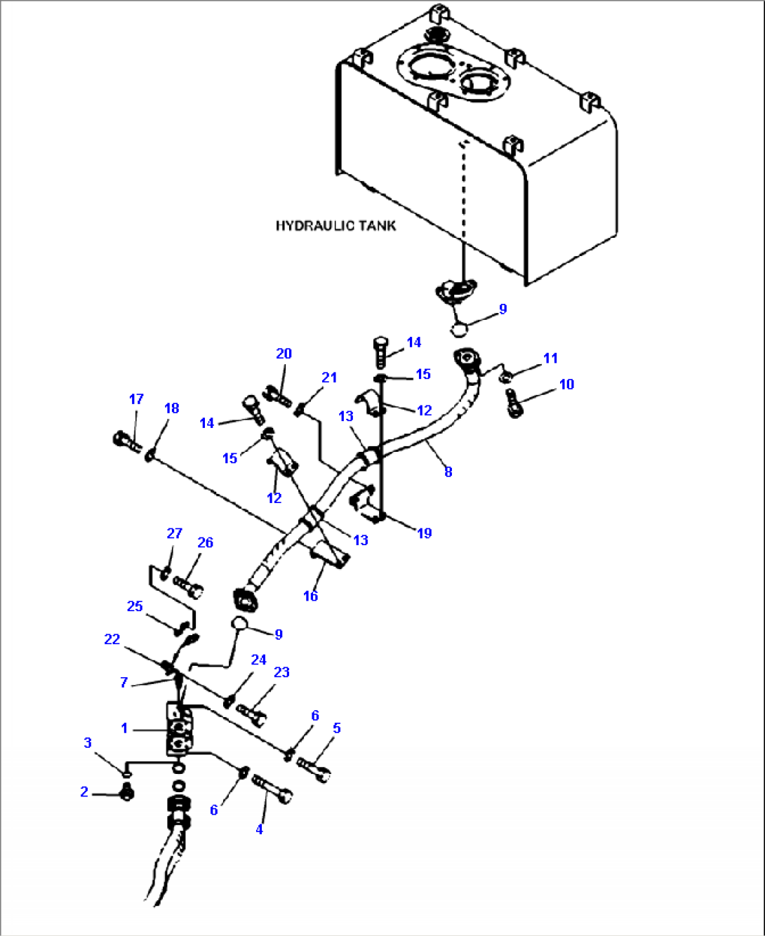 H4200-09A0 HYDRAULIC PIPING RETURN LINE