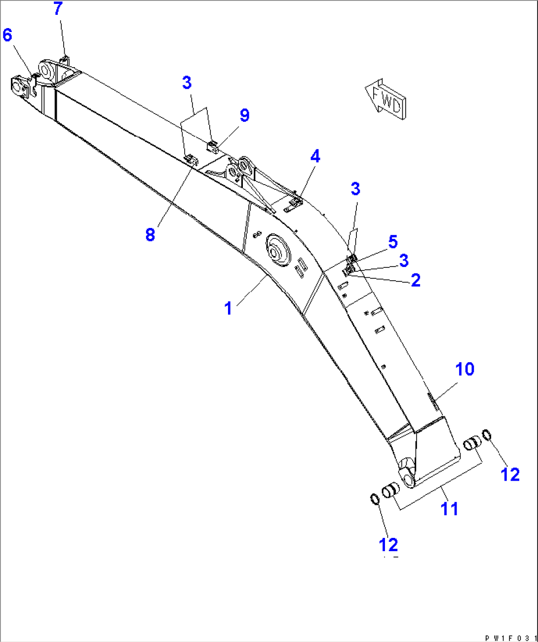 BOOM (5.7M) (FOR ADDITIONAL PIPING) (YELLOW)(#21222-21392)
