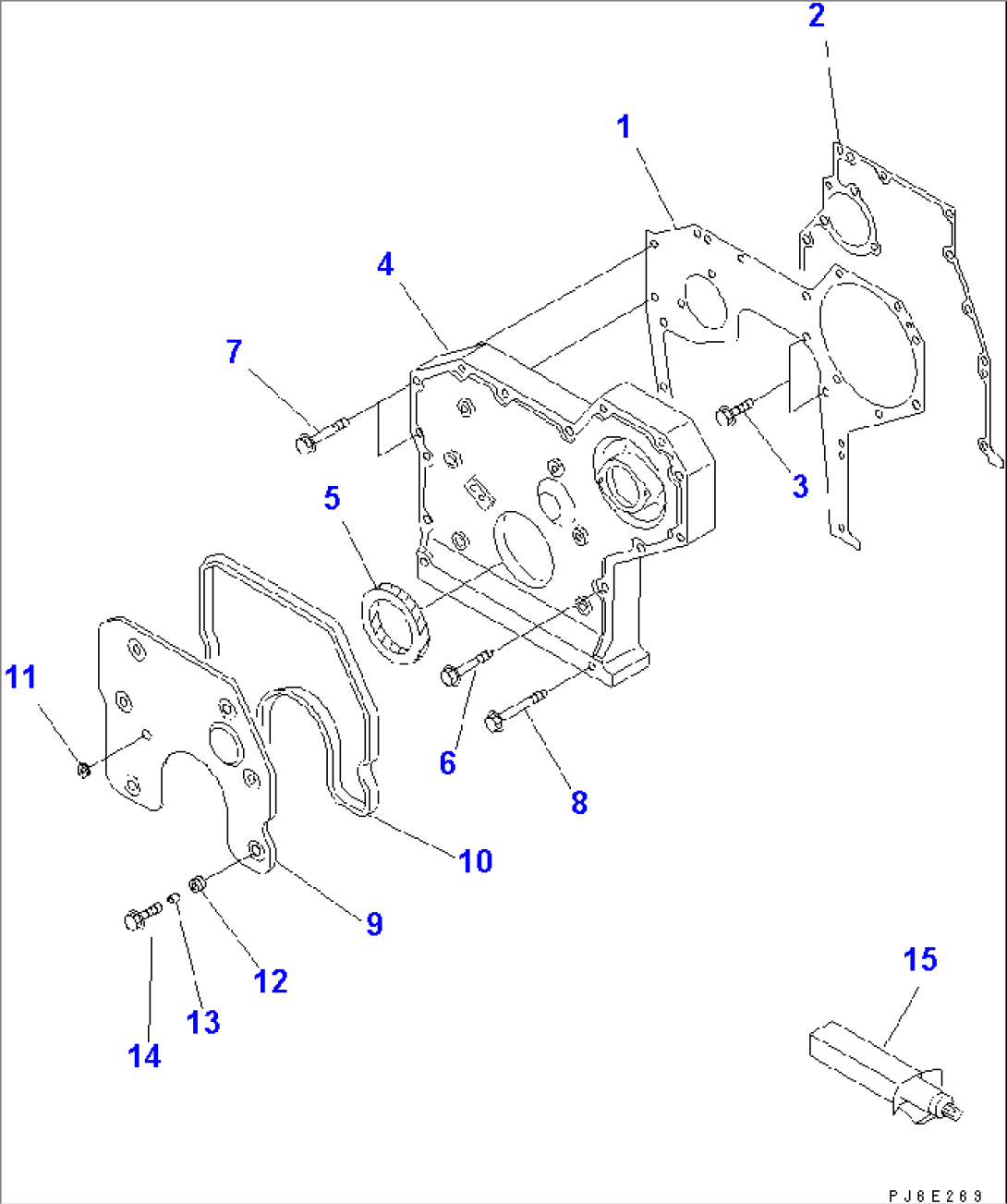 FRONT COVER (FOR 35A ALTERNATOR)(#106662-)