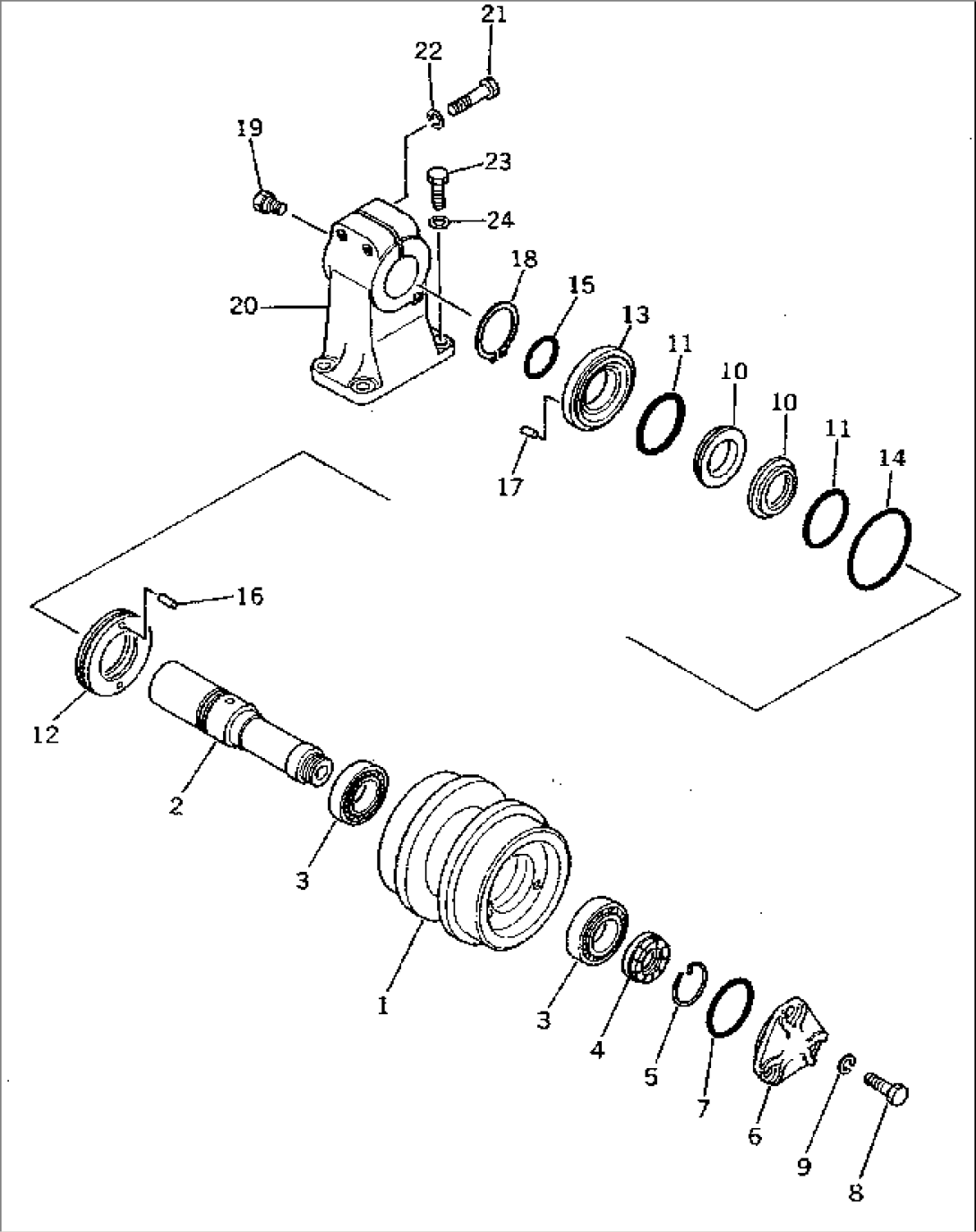 CARRIER ROLLER (FOR STRENGTHENED TRACK)