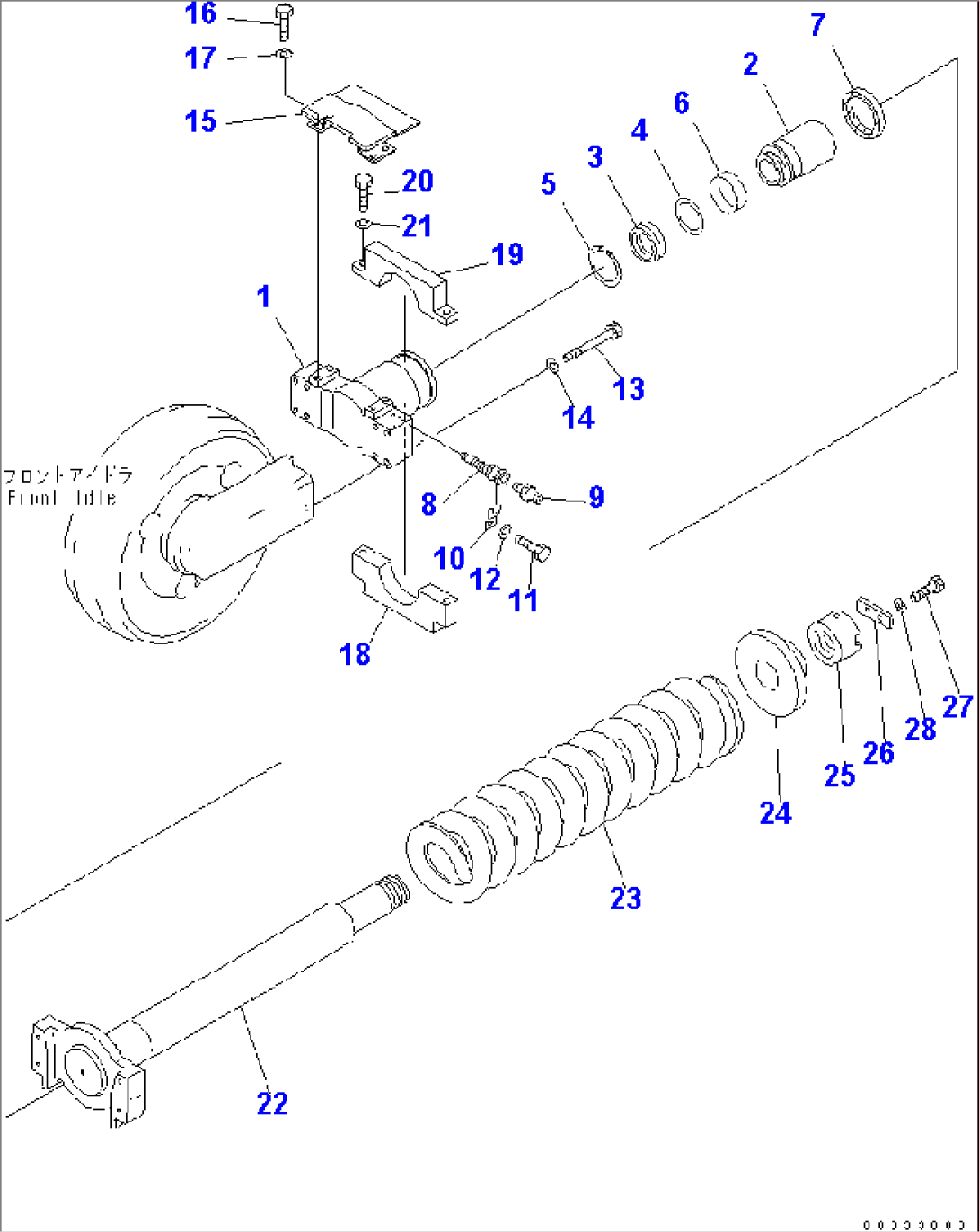 TRACK FRAME (IDLER CUSHION) (L.H.)(#20034-)