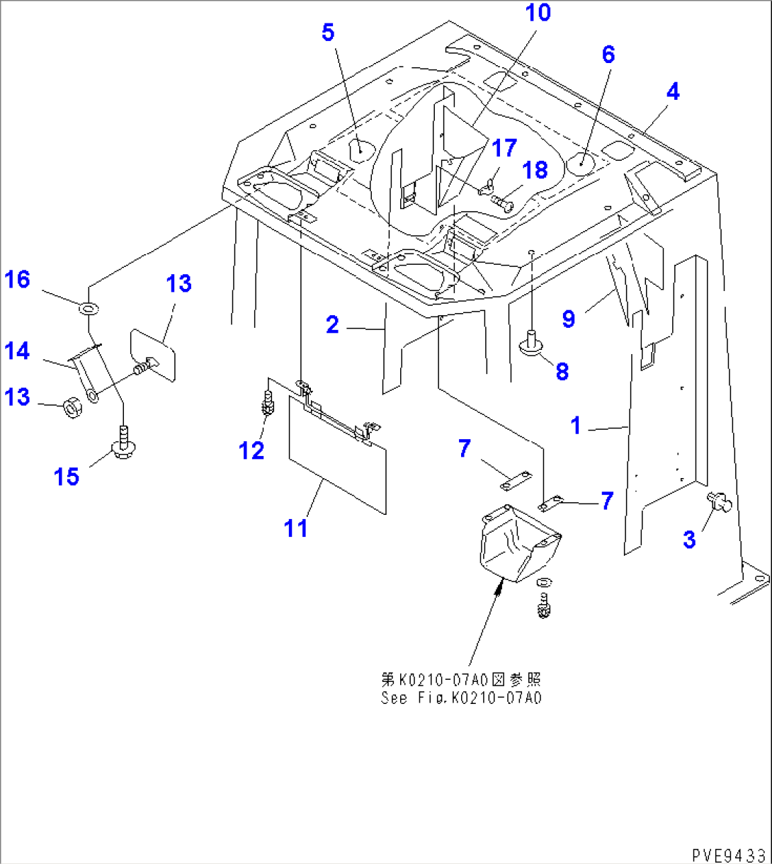 ROPS CAB (3/3) (ROOF)(#54001-)