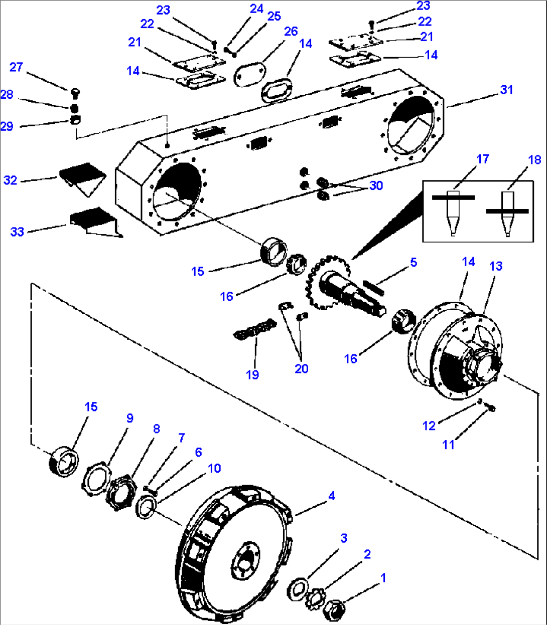 TANDEM DRIVE WITH PLANETARY FINAL DRIVE