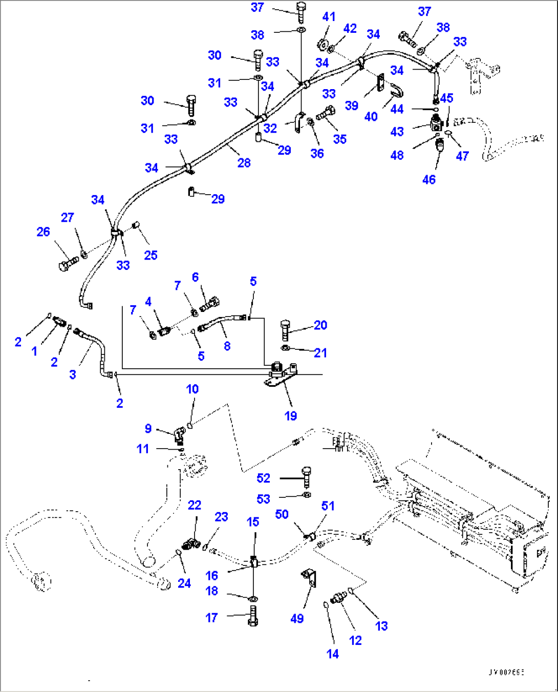 Battery and Battery Case Group, Piping (3/3) (#2848-)