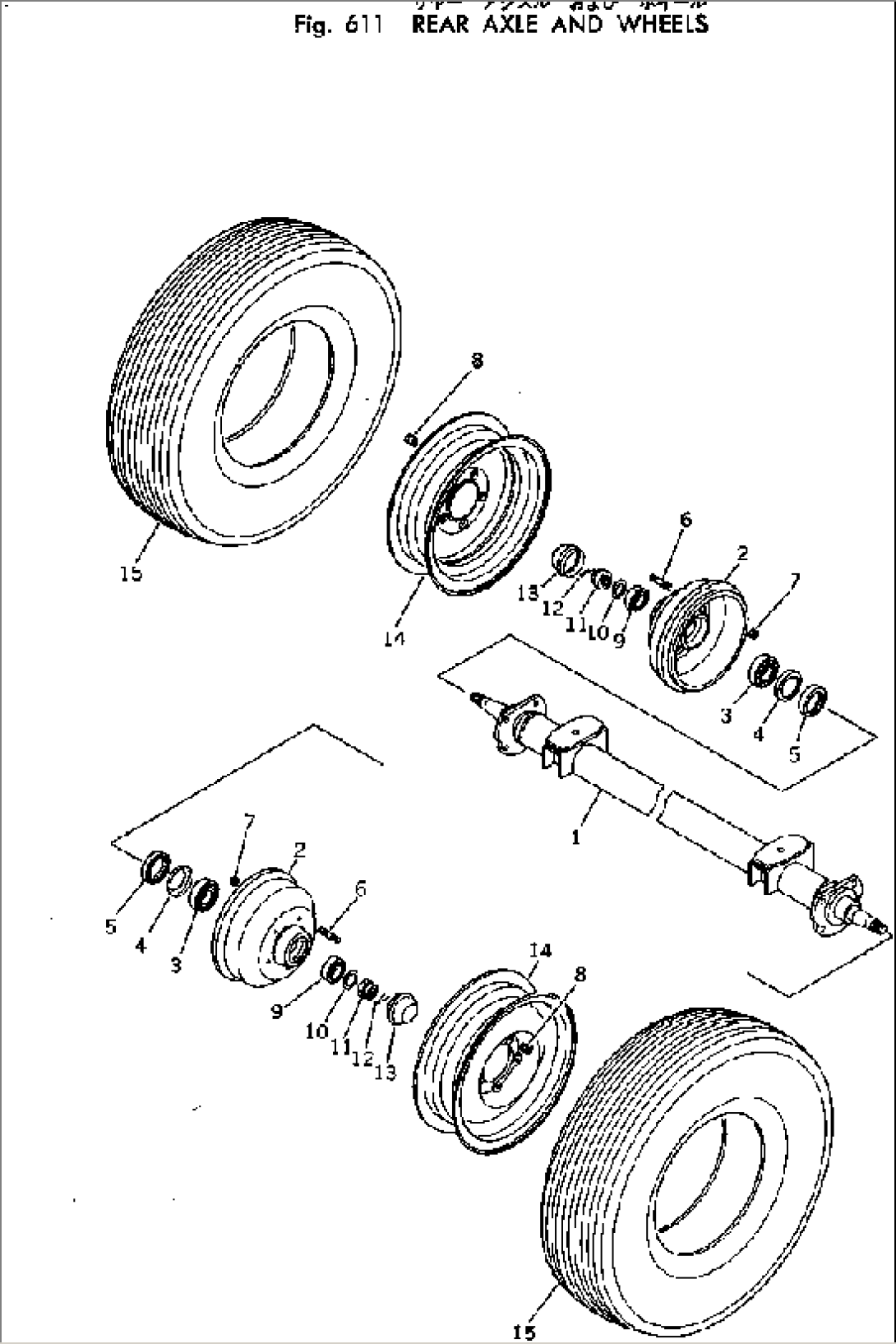 REAR AXLE AND WHEELS