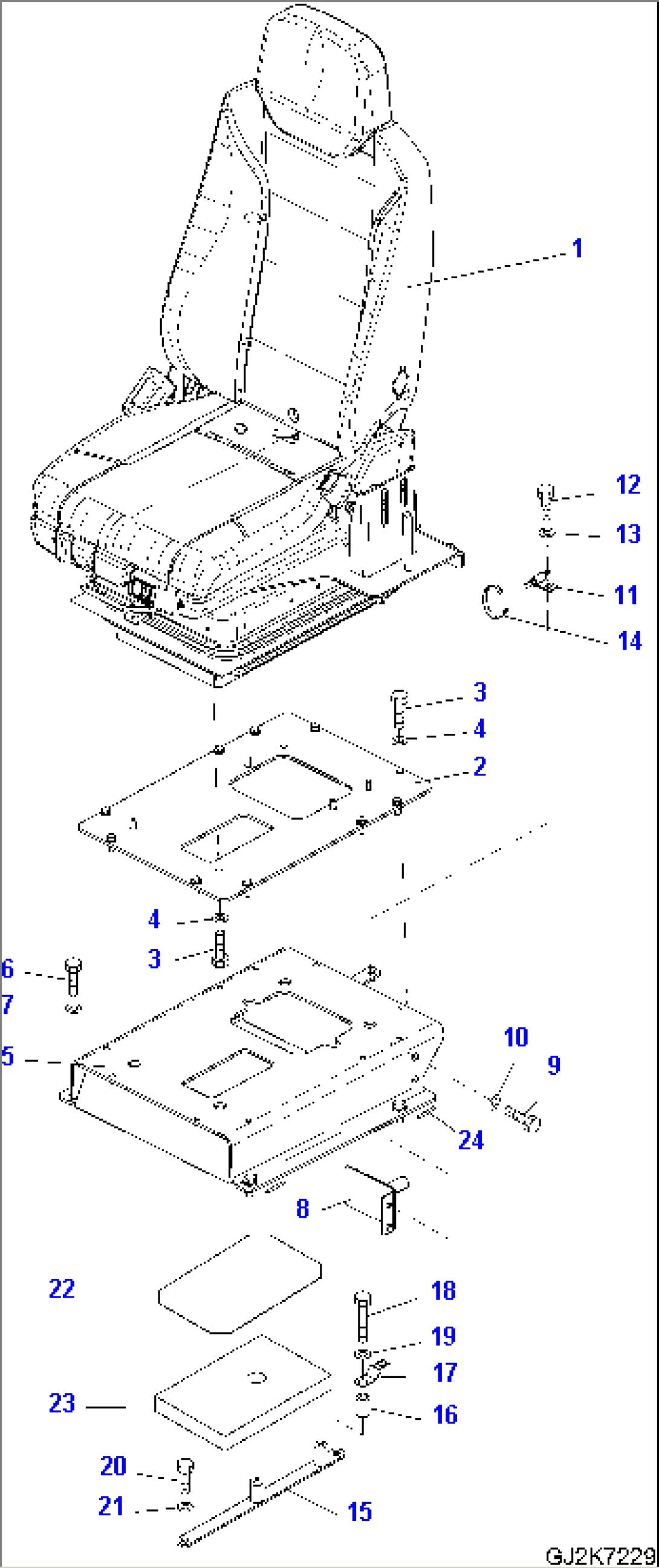OPERATOR´S SEAT (HEAT) (FOR JOY STICK STEERING)
