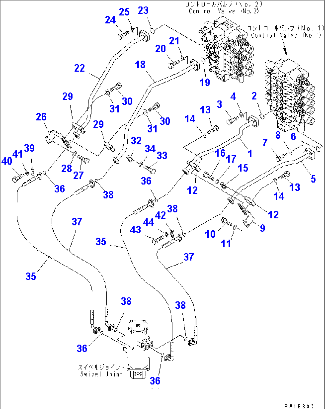 VALVE DELIVERY PIPING (TRAVEL)(#35001-)