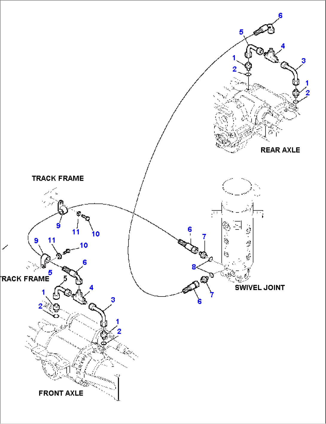 HYDRAULIC PIPING (BRAKE LINE) (3/3)