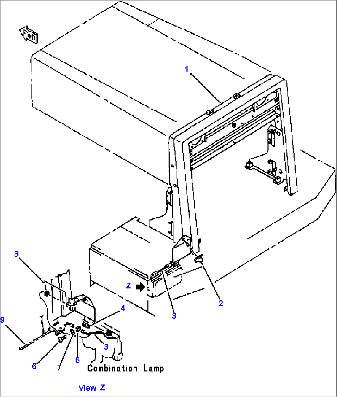 ELECTRICAL SYSTEM LICENSE LAMP AND BRACKET