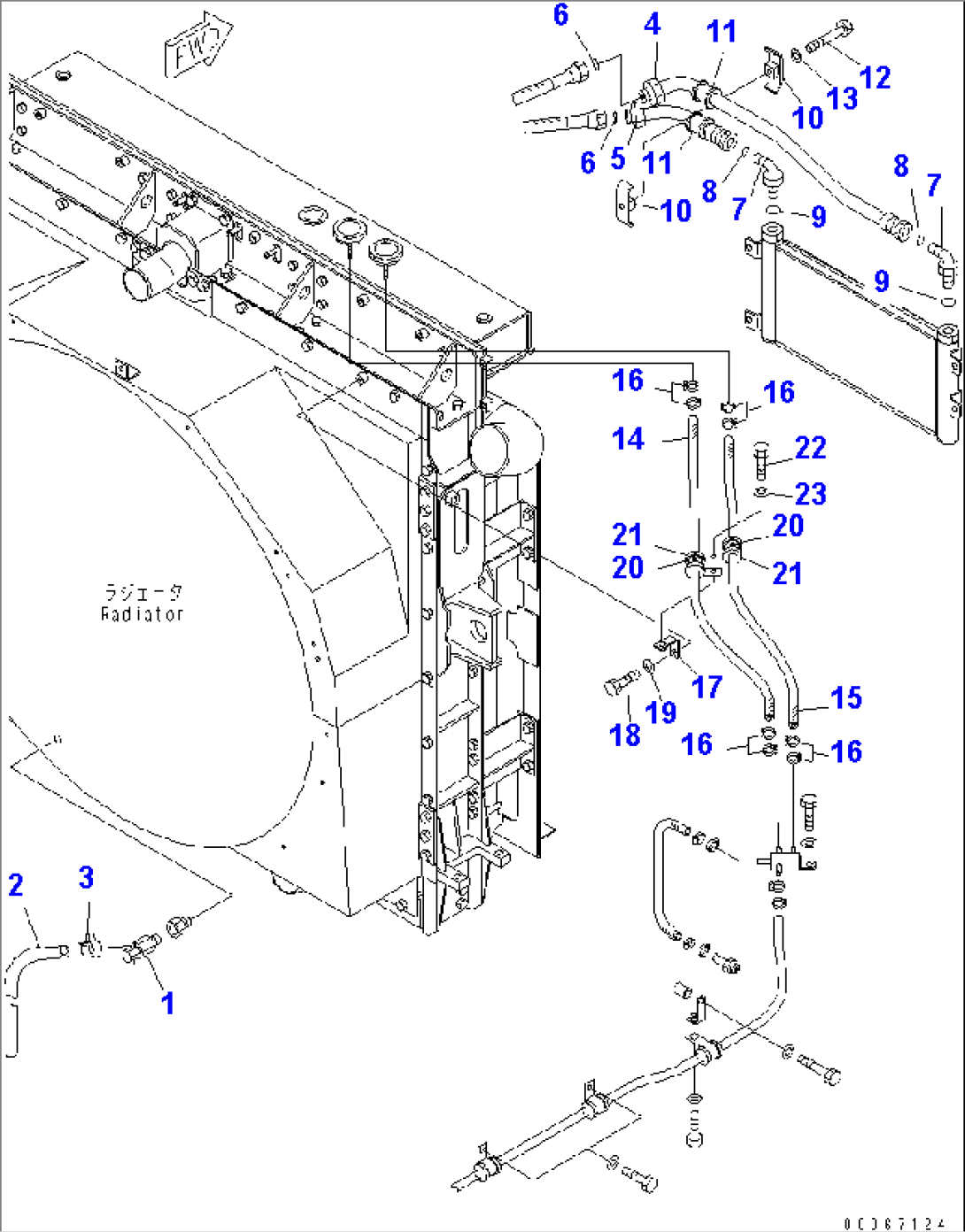 RADIATOR (COOLANT LINE) (2/2)(#10271-)