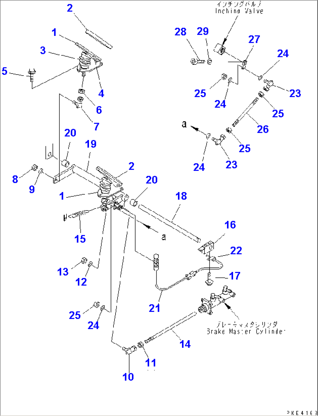 BRAKE CONTROL (BRAKE PEDAL AND LINKAGE)(#10001-11257)