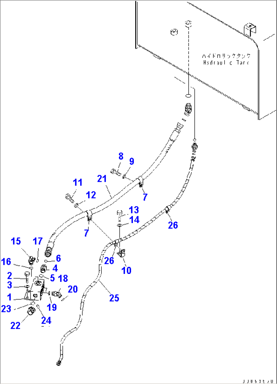 BRAKE CONTROL (BRAKE VALVE PIPING) (DRAIN) (1/2)(#85001-90000)