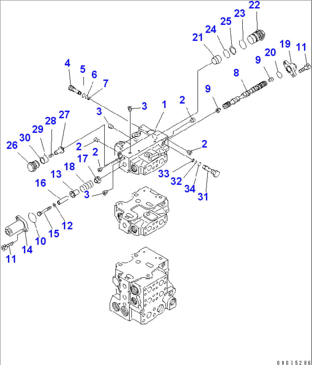 CONTROL VALVE (4-SPOOL) (8/9)(#85001-)
