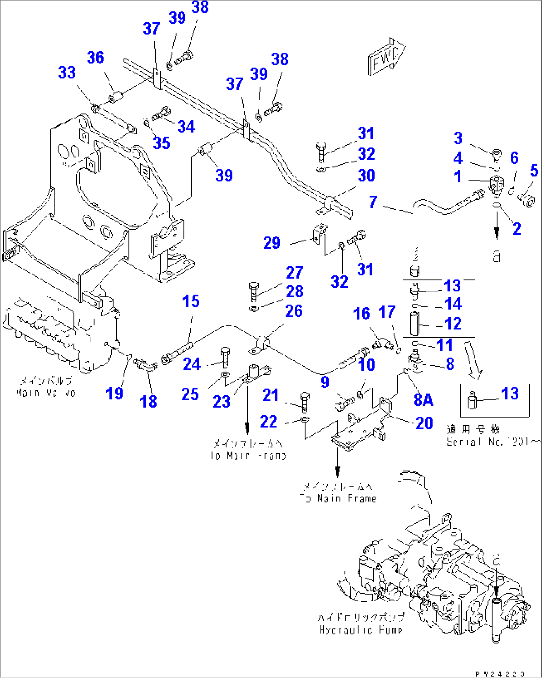 FEEDER CONVEYOR PIPING (11/11) (LS LINE(2/2)(PUMP TO MAIN VALVE))