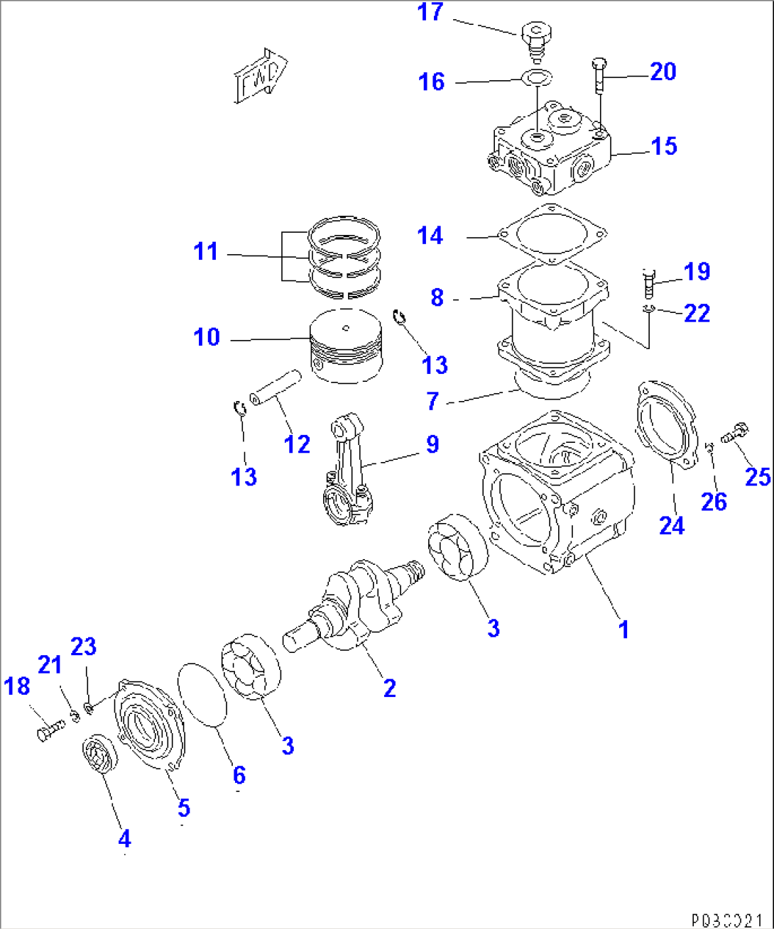 AIR COMPRESSOR (INNER PARTS)(#64850-)