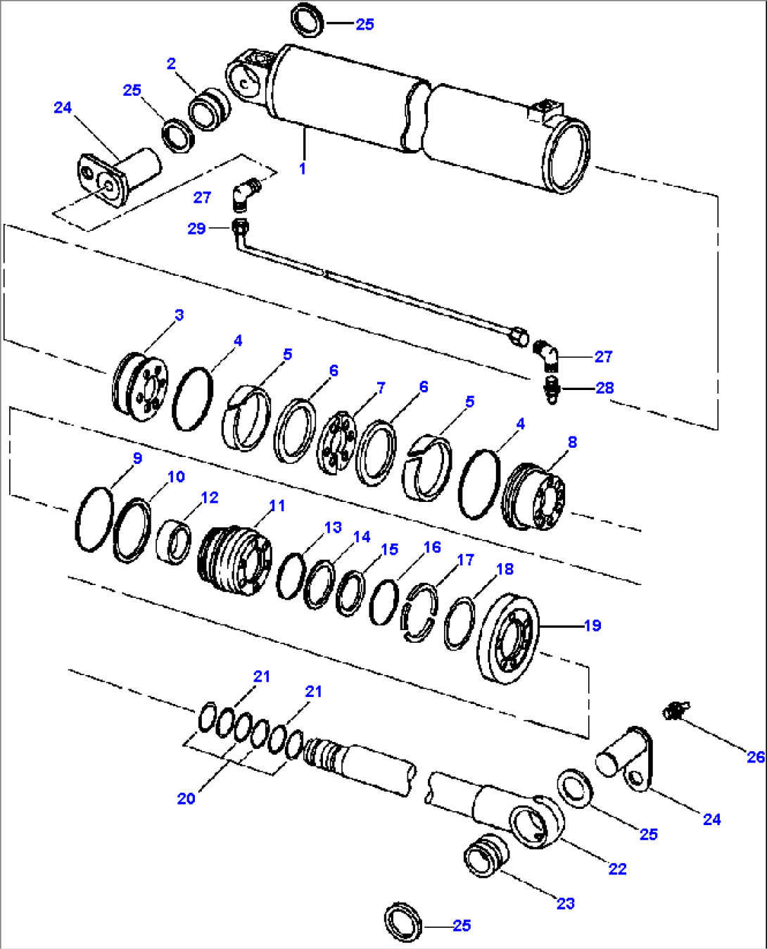 CYLINDER ASSEMBLY STEERING (LOGGER)