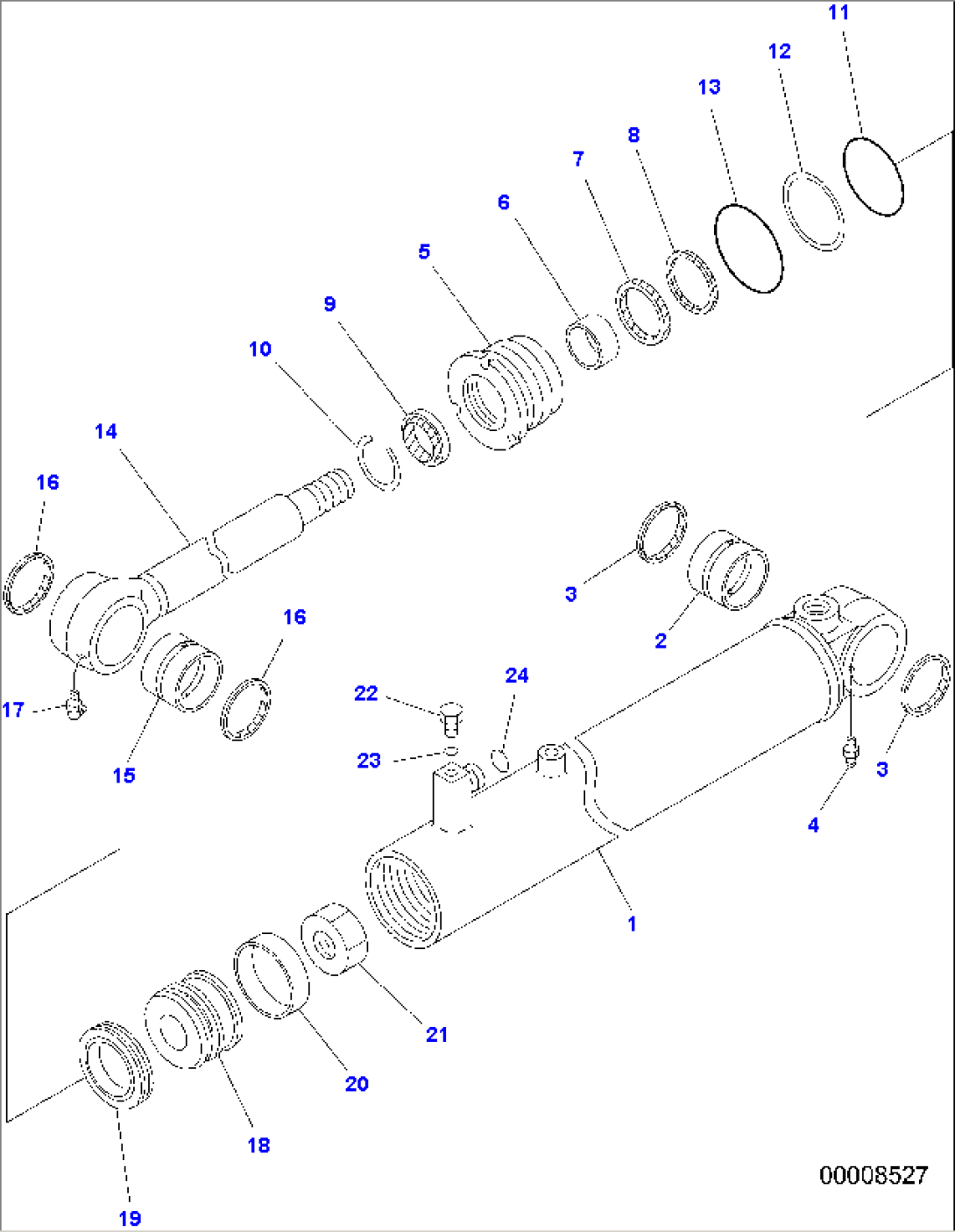 STEERING CYLINDER (ALTERNATIVE) (INNER PARTS)