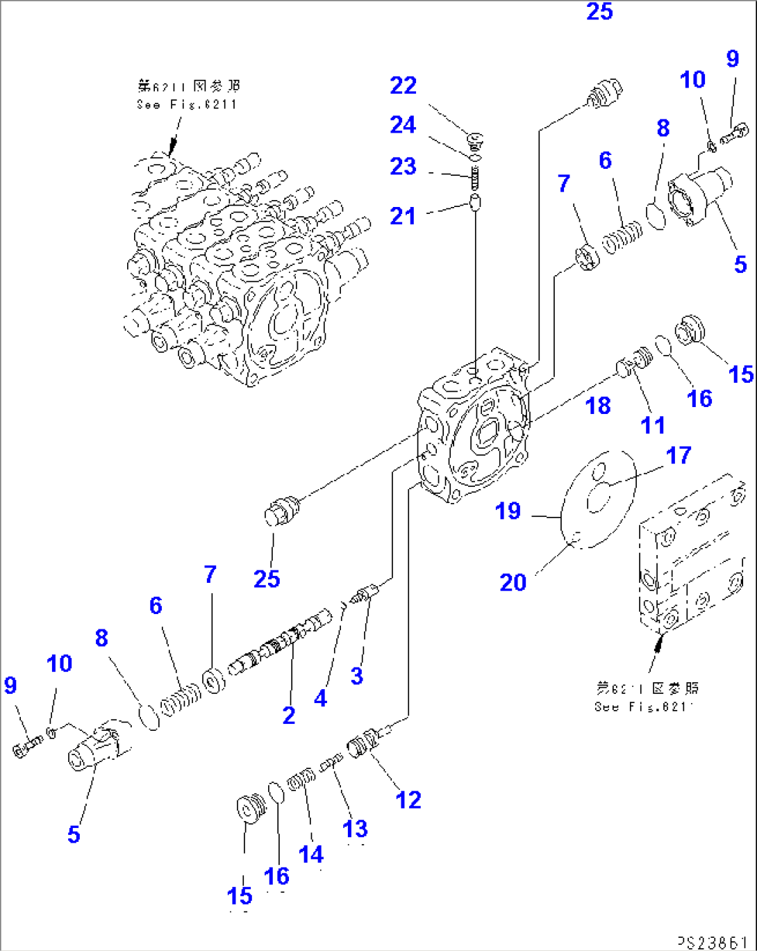 HYDRAULIC CONTROL VALVE (4/4)(#1002-1012)