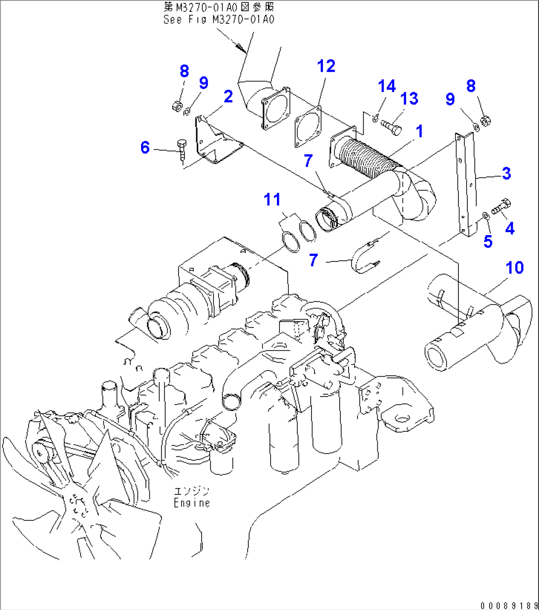 ENGINE PIPING (EXHAUST)(#2785-)