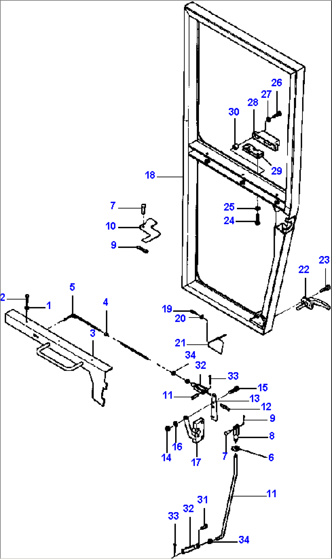 ENCLOSED CAB DOOR - L.H.