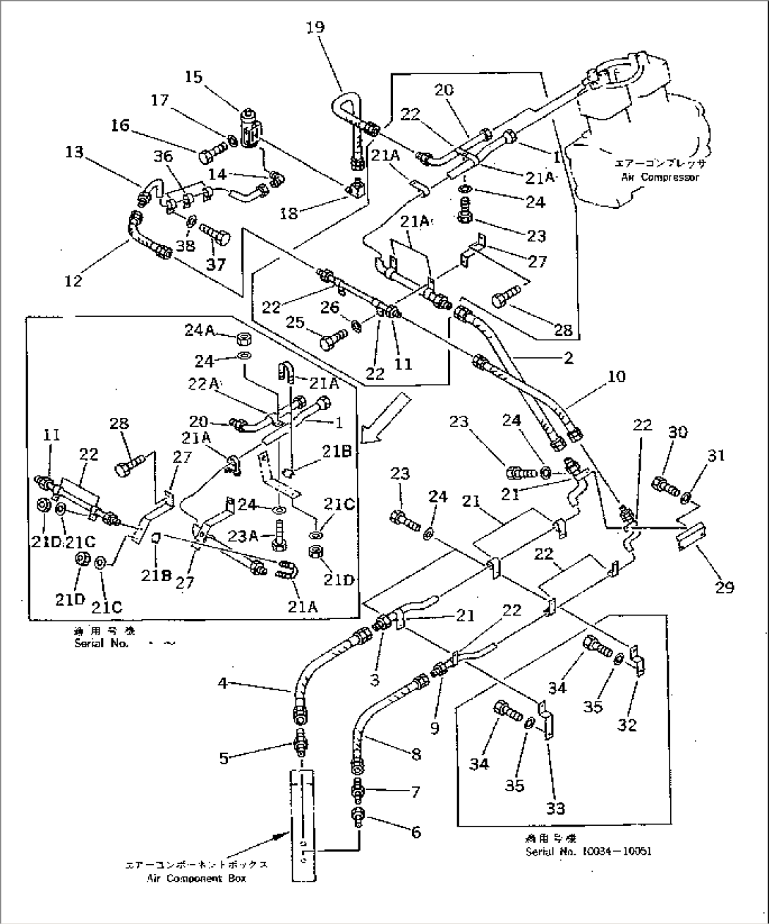 AIR PIPING (COMPRESSOR TO WET TANK)(#10001-10499)