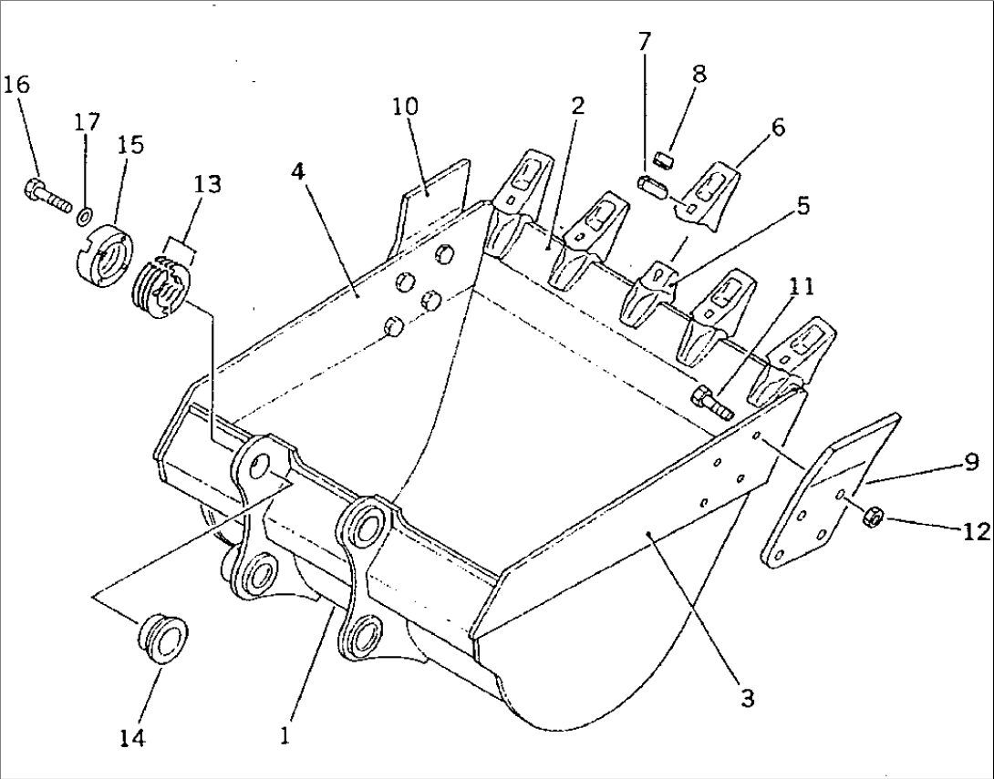 BUCKET¤ 0.7M3¤ WIDTH 1045MM(#22112-33130)
