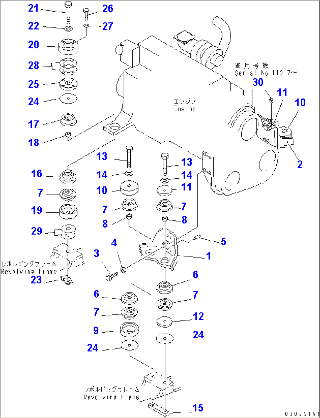 ENGINE MOUNTING(#11002-)