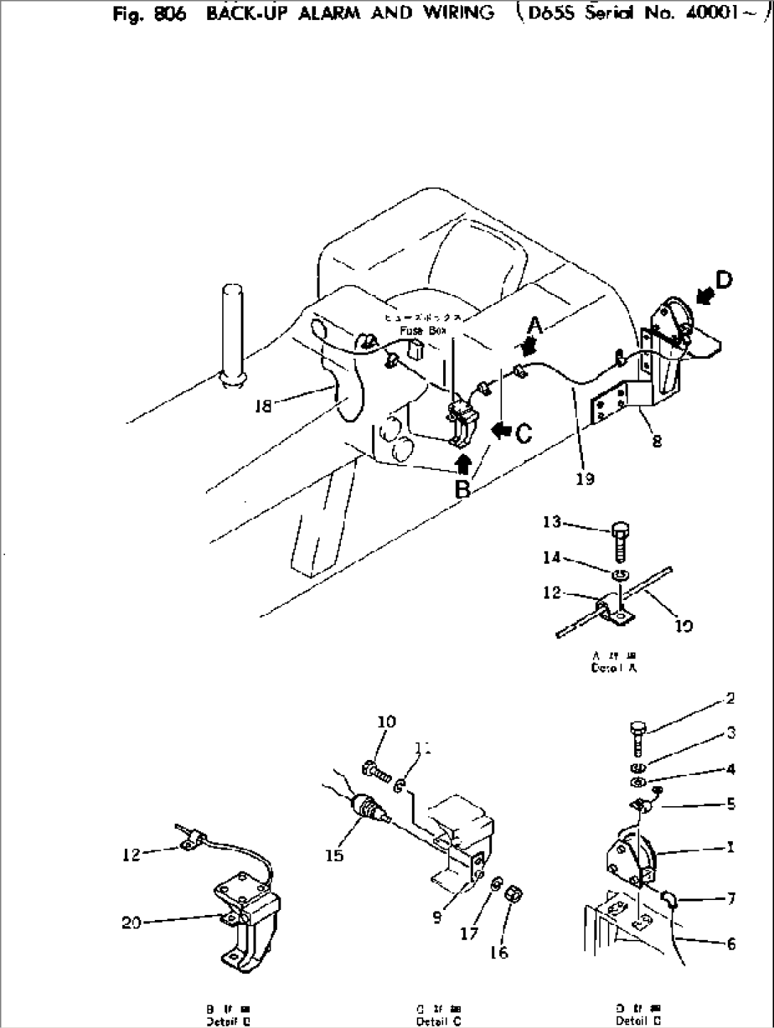 BACK-UP ALARM AND WIRING