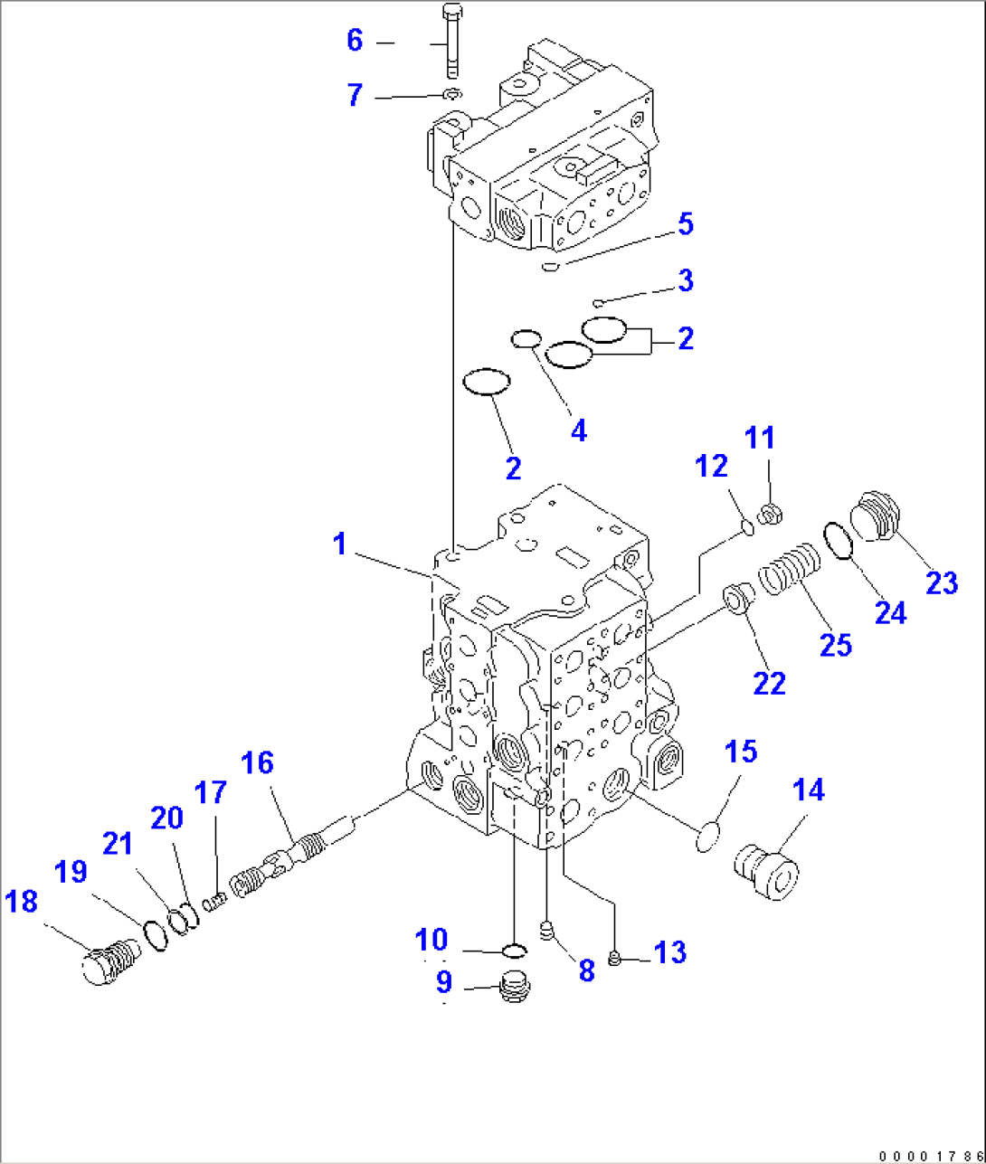 CONTROL VALVE (4-SPOOL) (1/8) (MITSUKOJIMA TRIMMING)(#10986-)