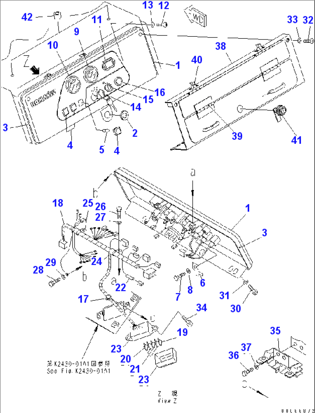 PANEL (FOR MONO LEVER STEERING) (WITH VANDALISM PROTECTION)(#90001-)