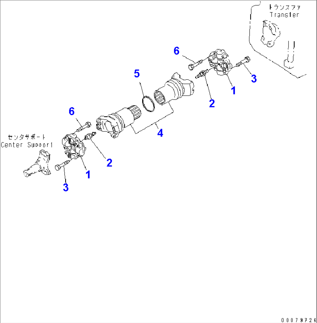 FRONT AXLE (CENTER)(#70002-)