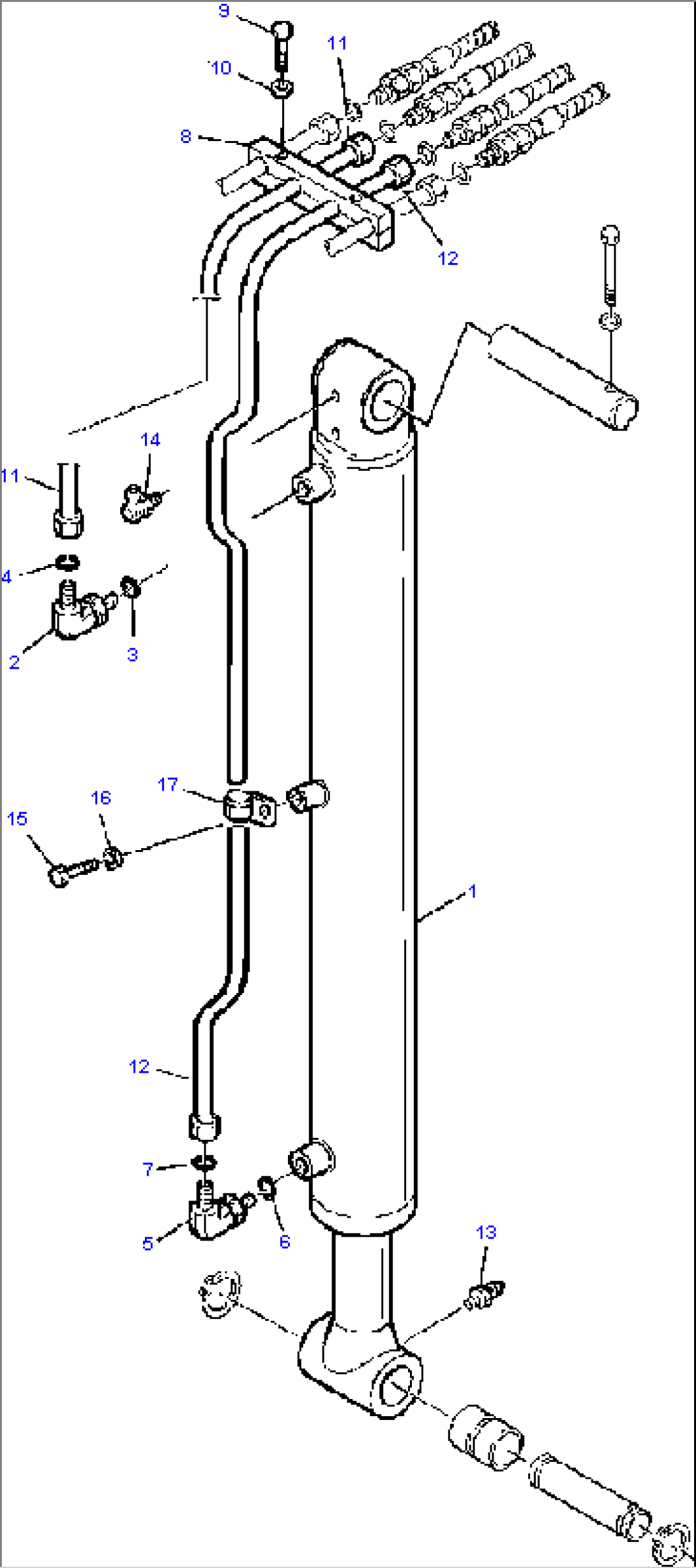 FIG. H7360-01A0 JIG ARM CYLINDER PIPING