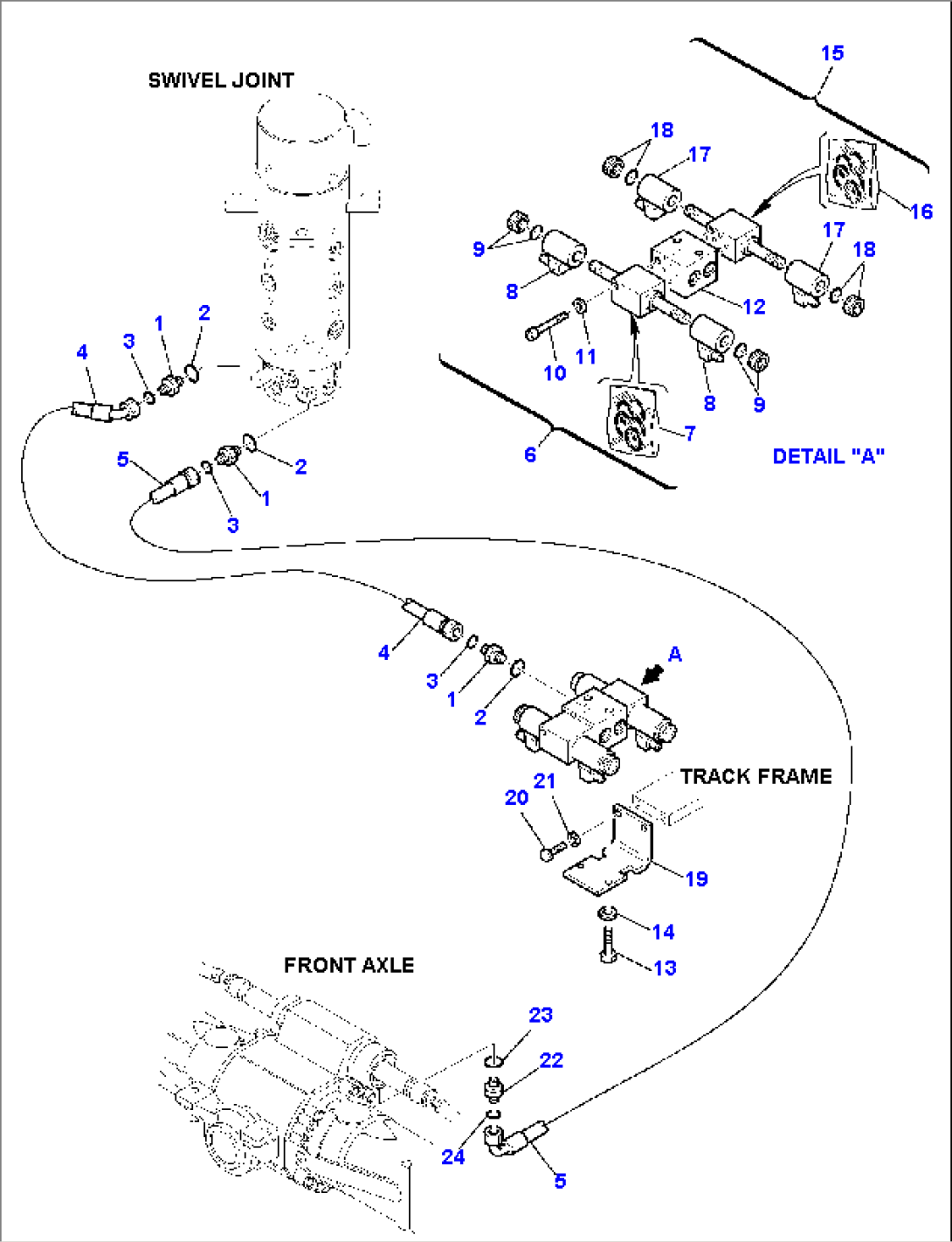 HYDRAULIC PIPING (STEERING LINE) (1/2)