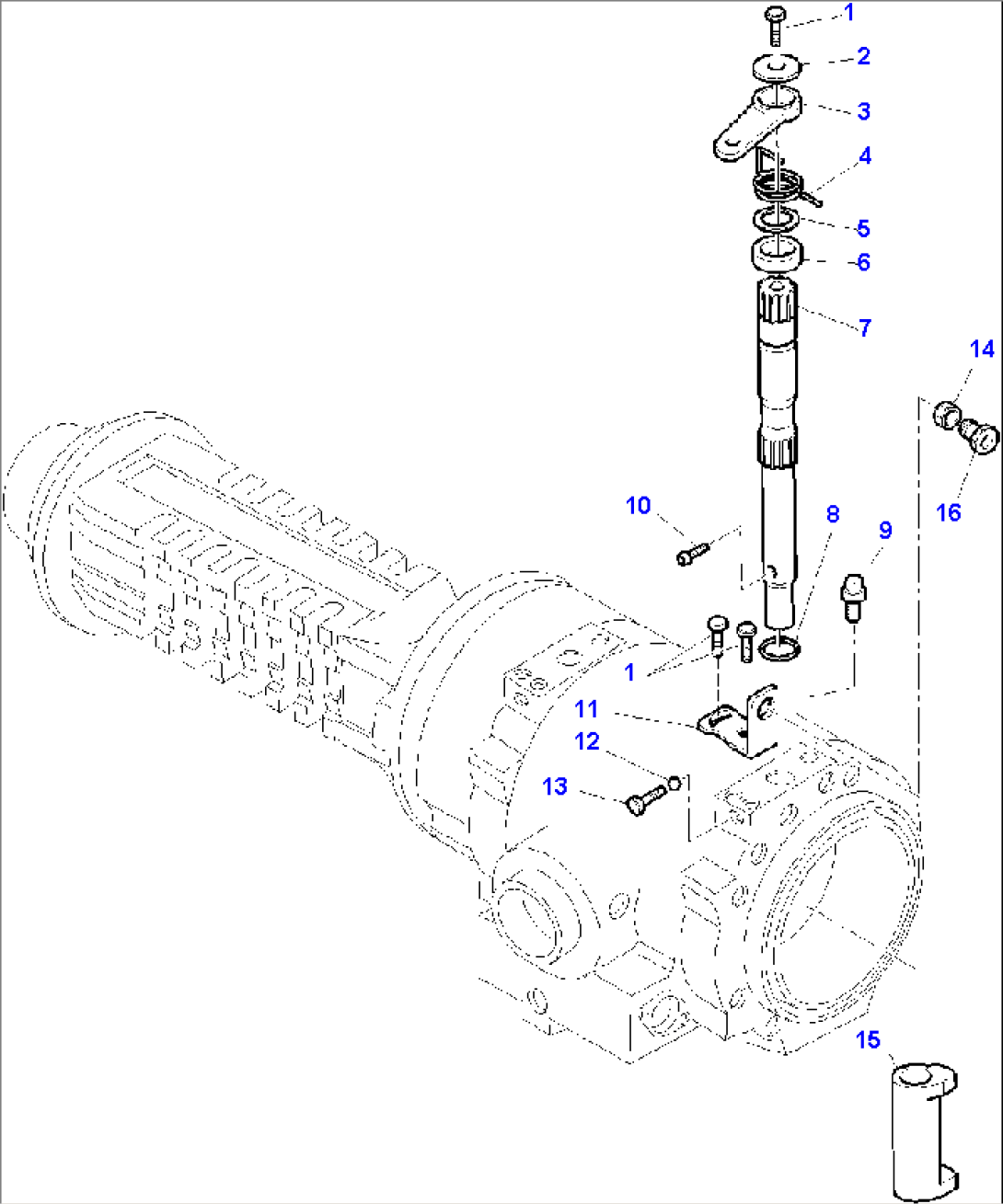 FIG. F3475-01A0 REAR AXLE - BRAKE LEVER AND SHAFT